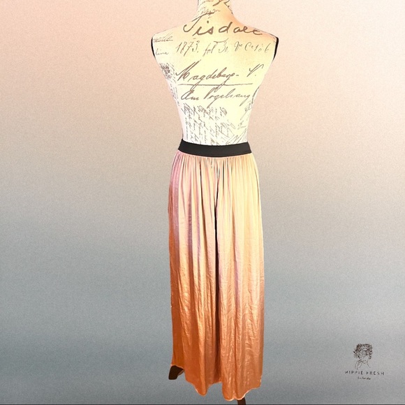 Bronze Satin Maxi Skirt Size M - Picture 7 of 8